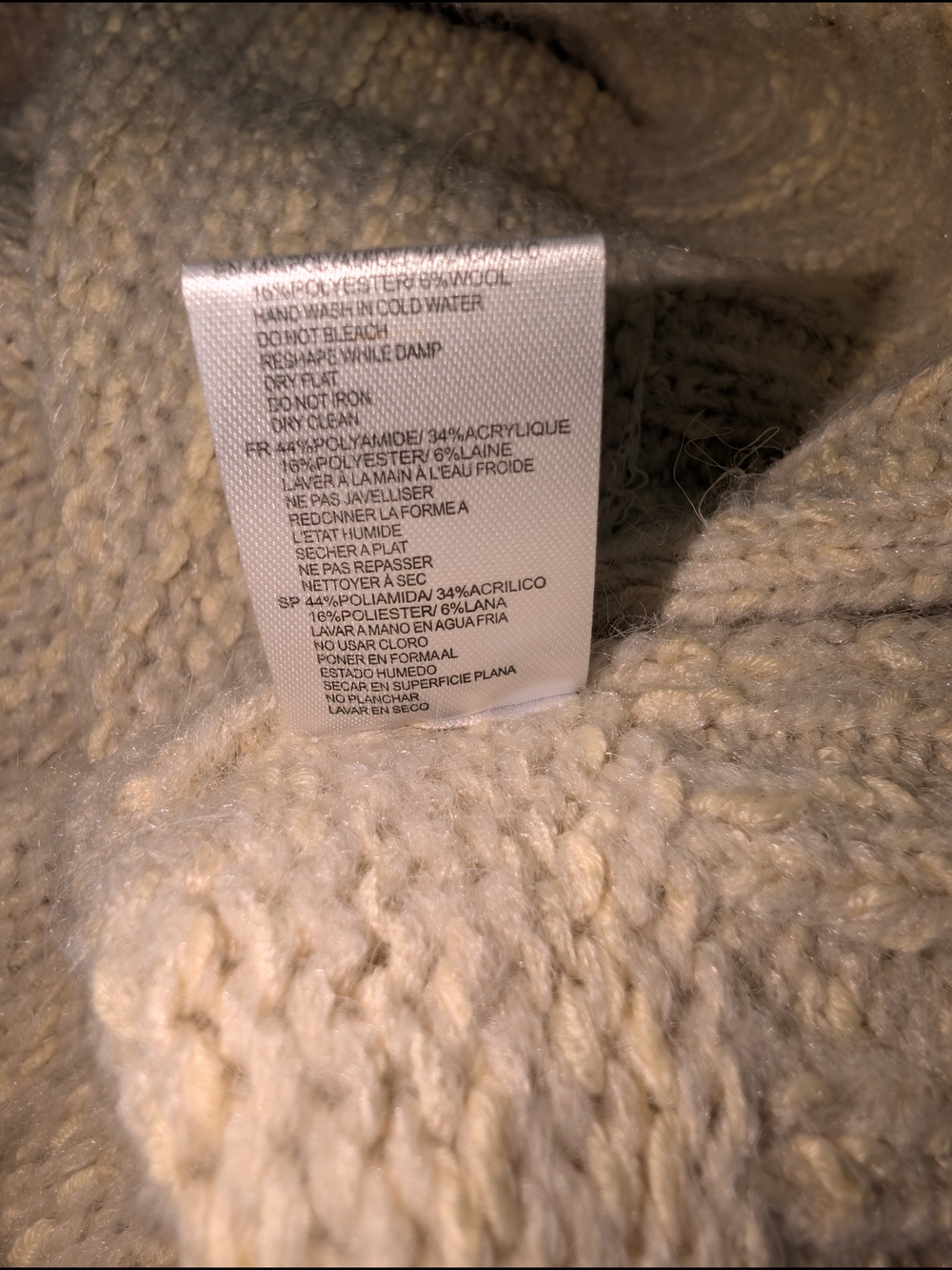 RD Style Ivory Sequin Crewneck Sweater Women's Size L - Picture 10 of 11